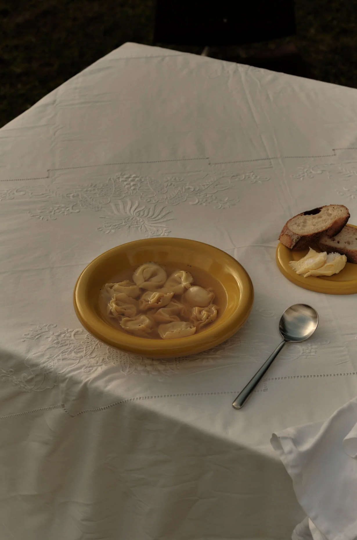 Yellow ceramic Bowl
 on a gray background