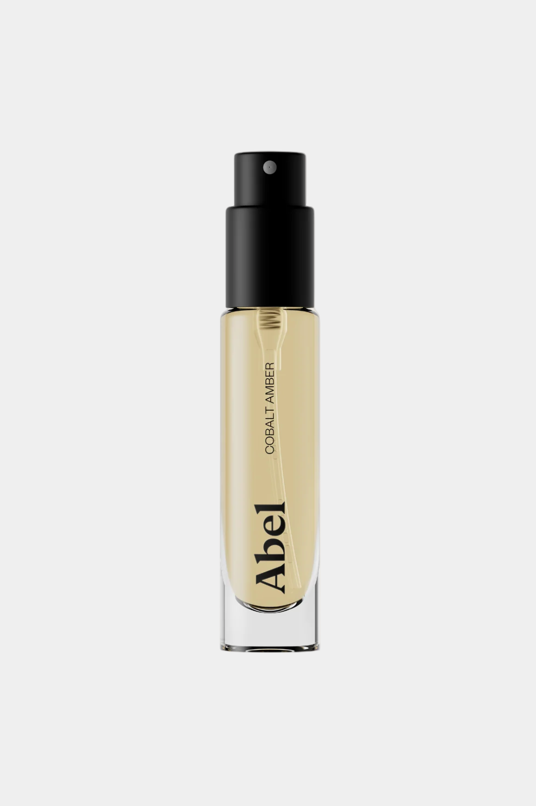 perfume bootle with Abel written on on a white background