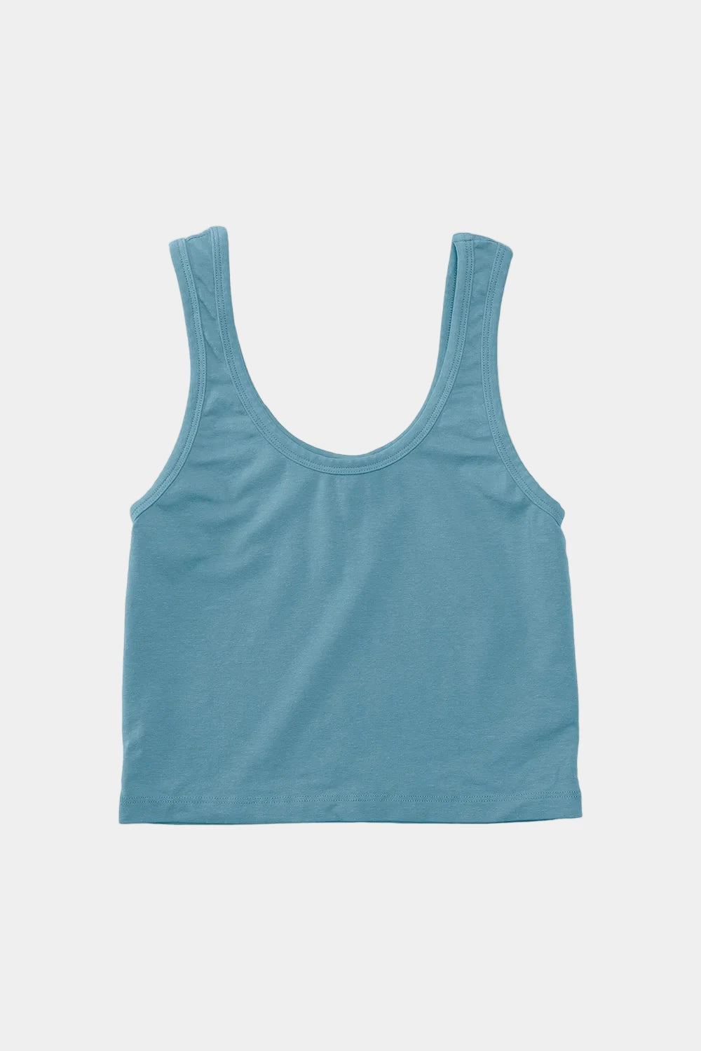 Blue tank top on a white background