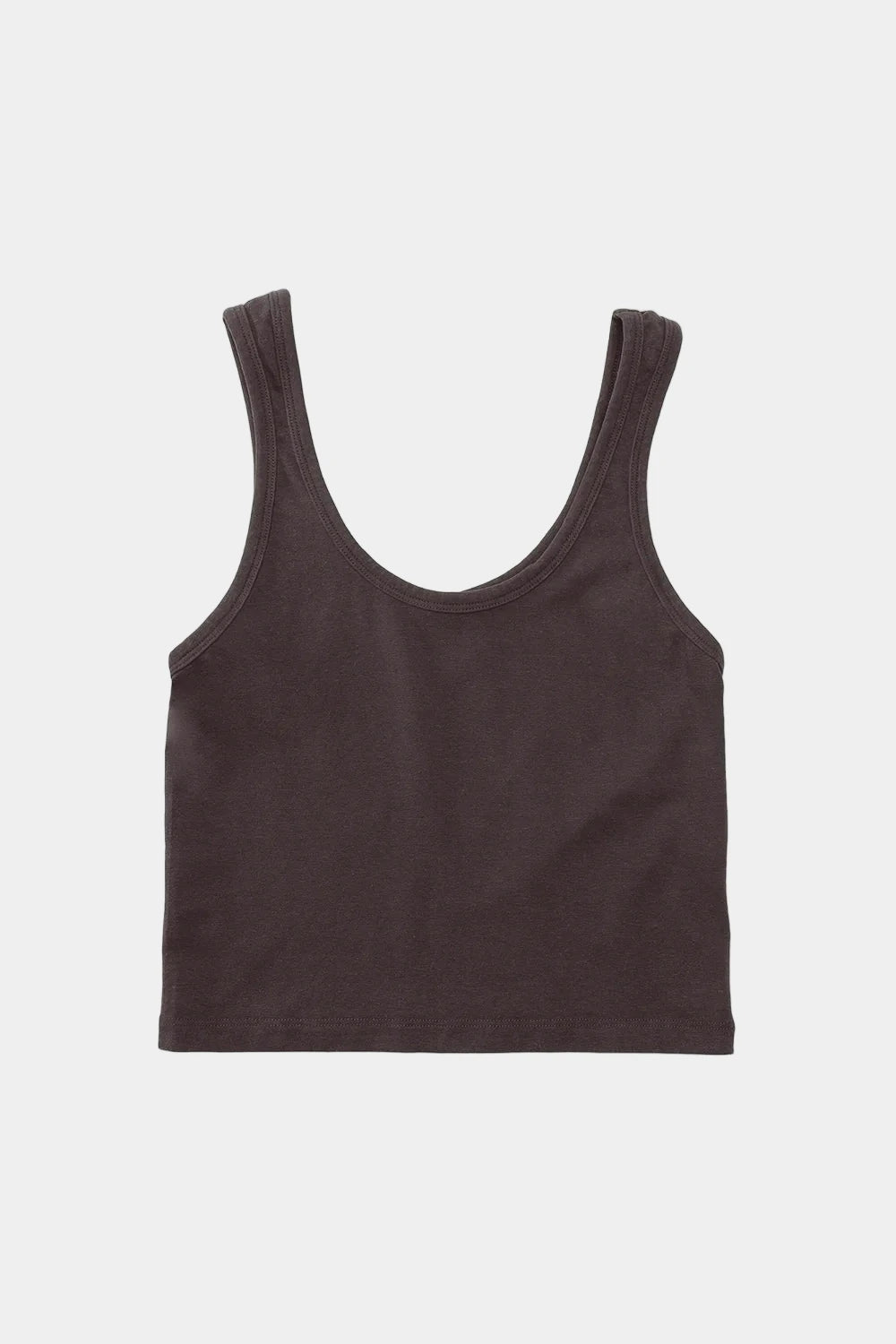 Brown tank top on a white background