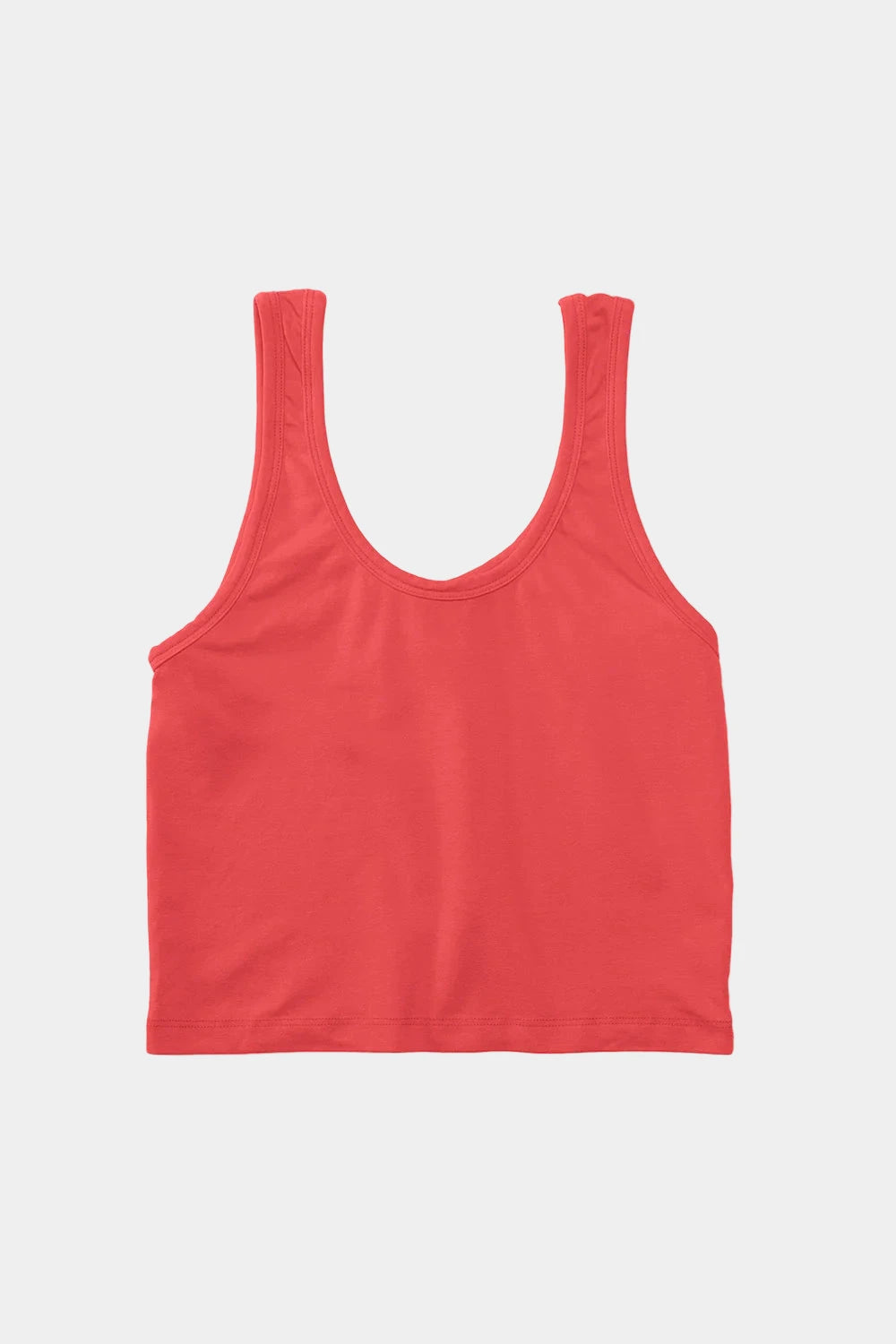 Red tank top on a white background