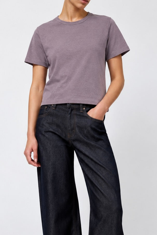 Model Wearing Sunray Sportswear Hi aka t-shirt in Shark with B Sides floppy jeans  - East Coast General