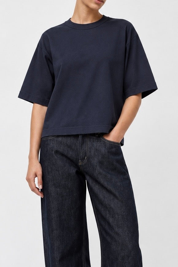Model view of the Sunray Sportswear Mahuna T-shirt In Dark Navy - East Coast General
