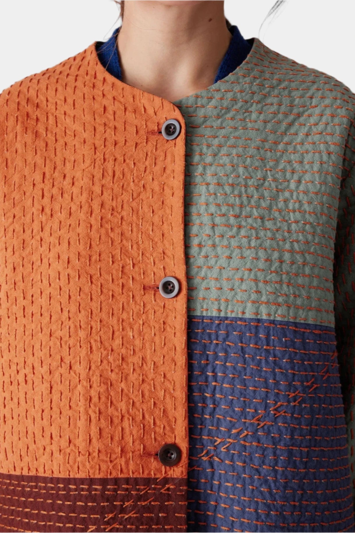 Quilted Patchwork Cotton Jacket