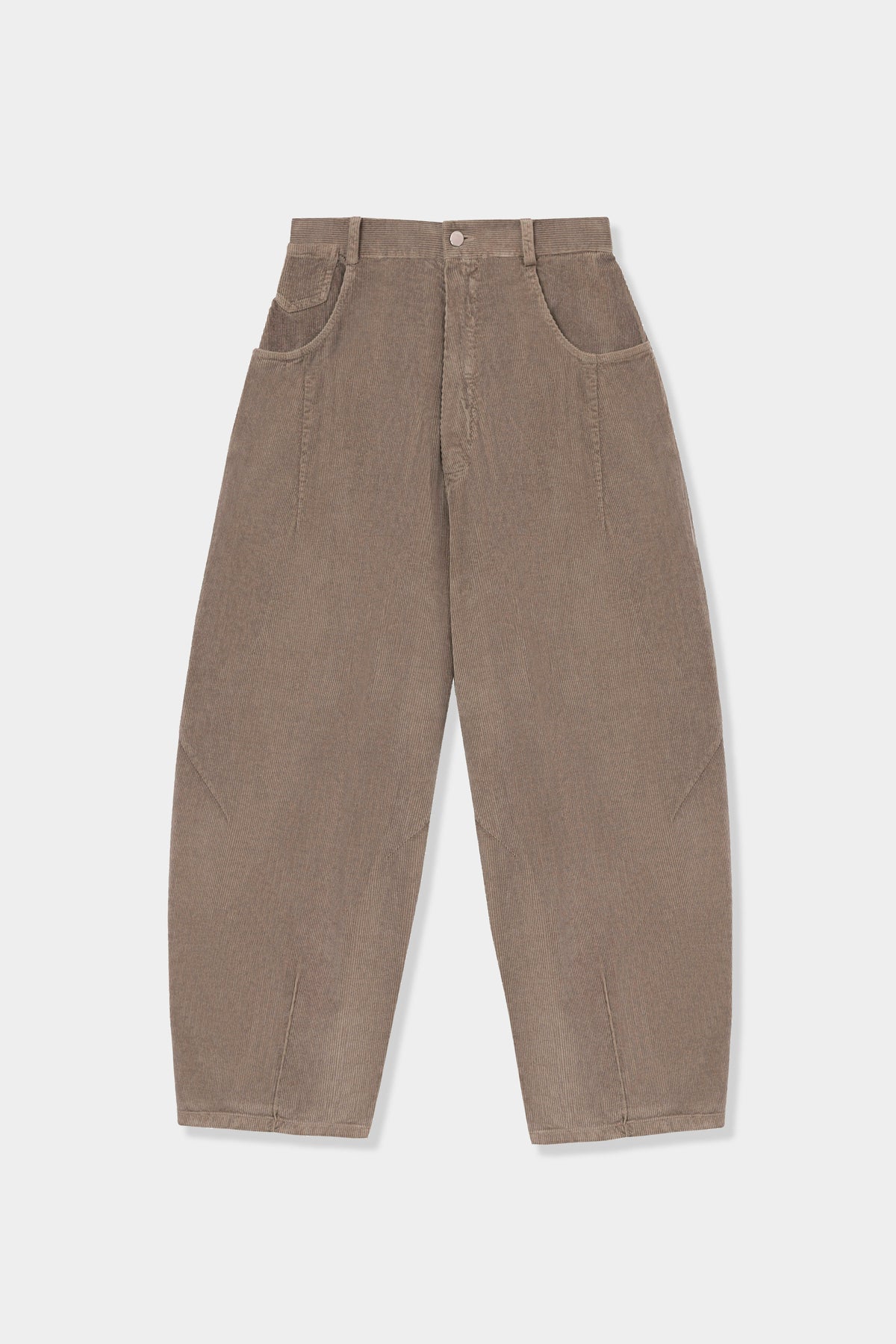 Cordera Corduroy Baggy Pants in sage green high-waist pleated trousers - East Coast General