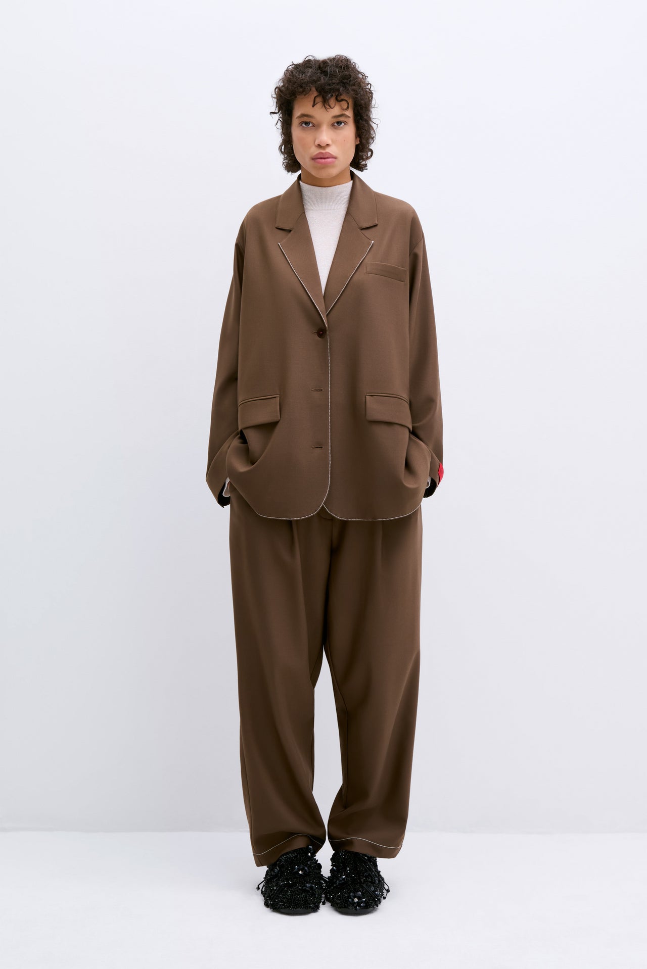 Tailoring Stitch Blazer Otter