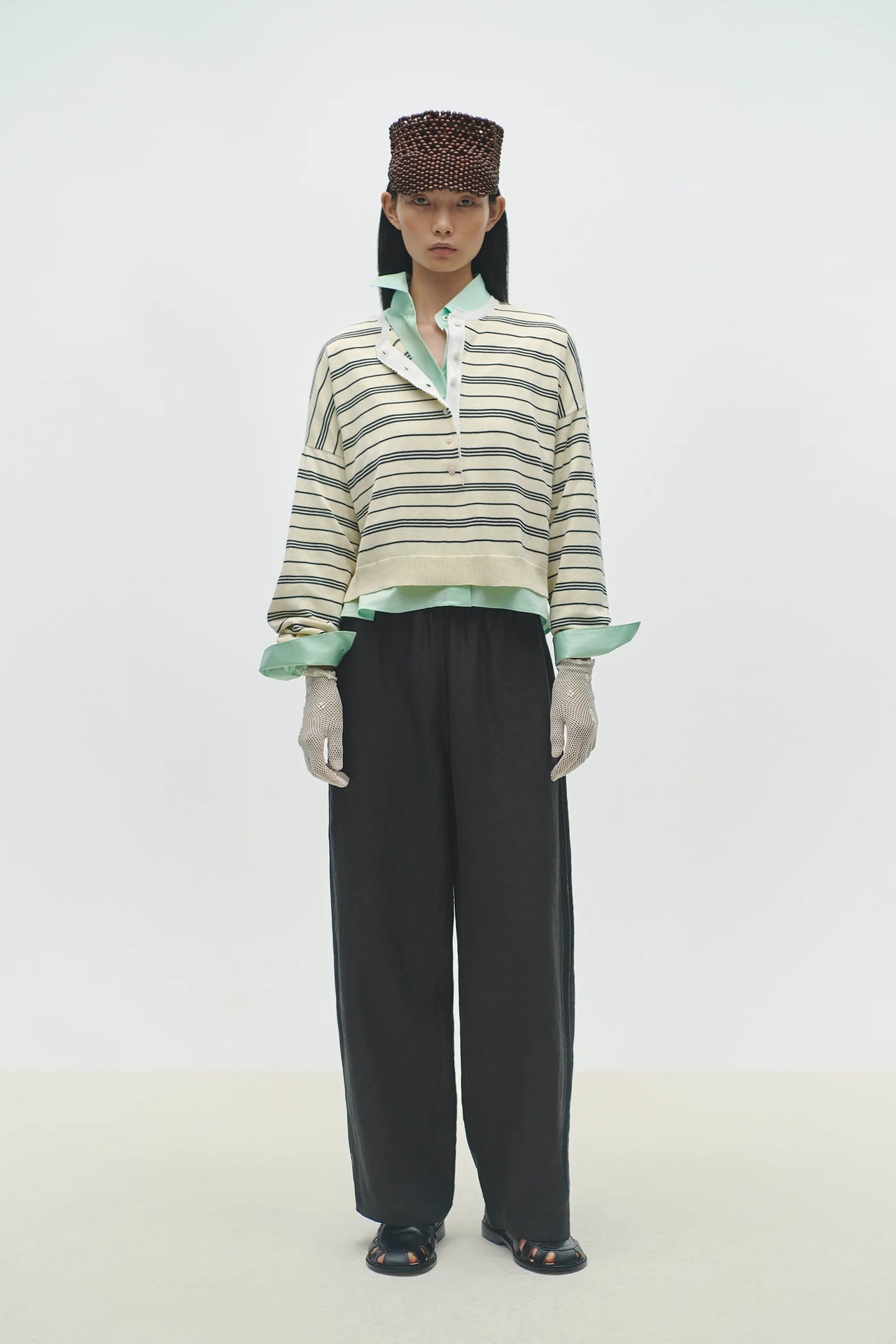ORGANIC COTTON POLO SWEATER
