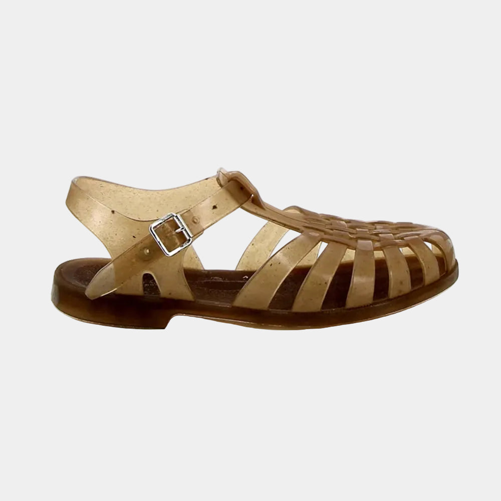 Side profile of Plasticana Sunchanvre adjustable buckle hemp sandal - East Coast General