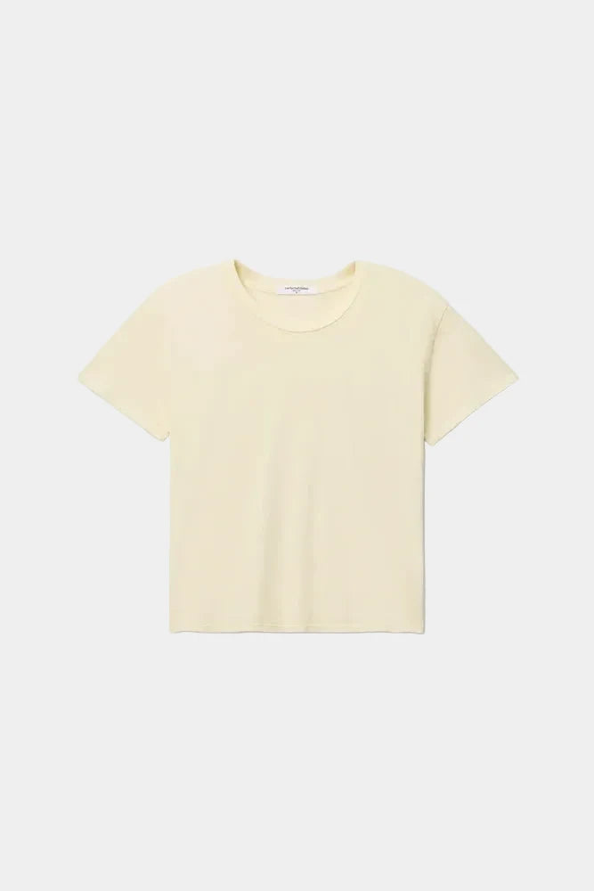 Light yellow t-shirt on a white background