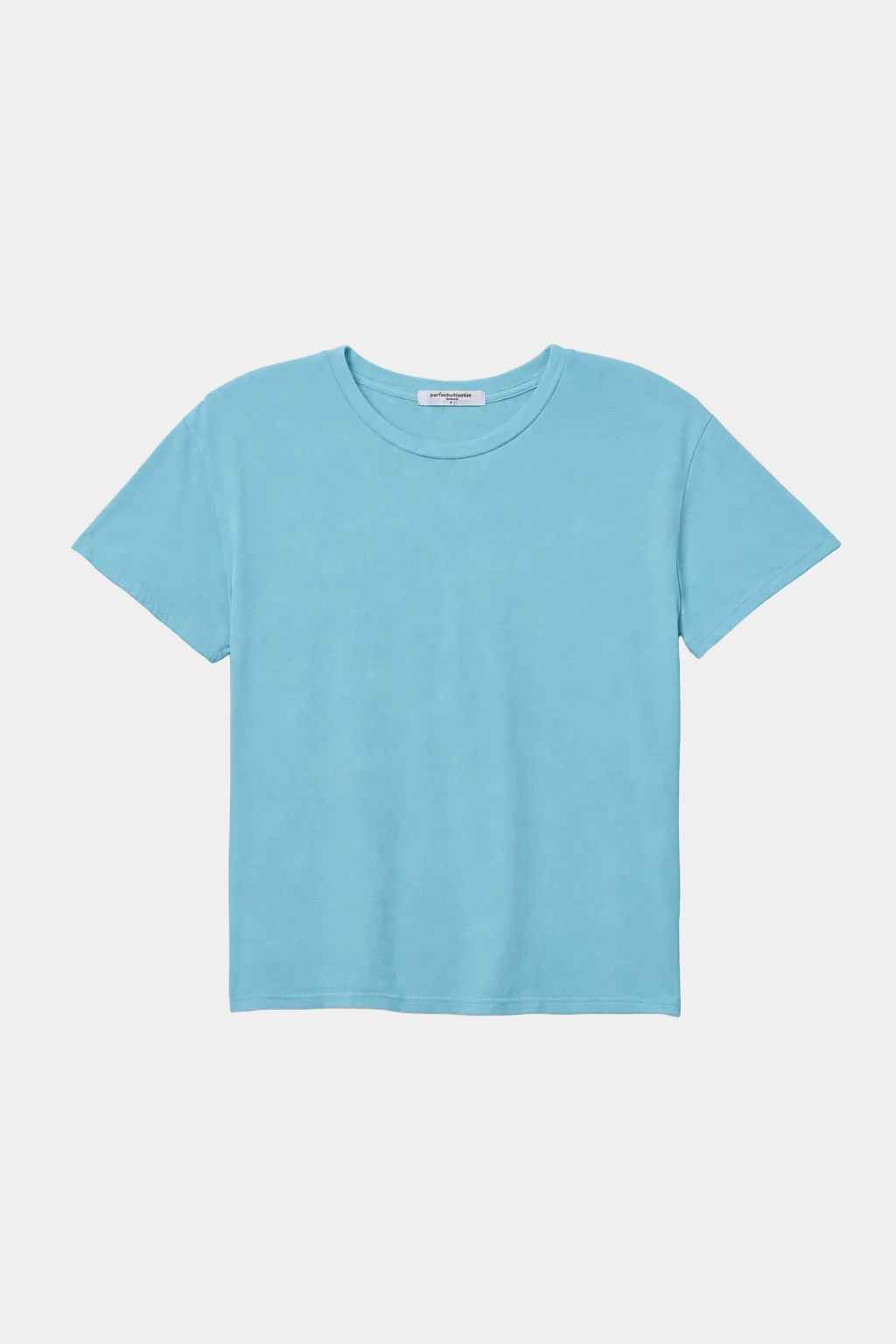 flat lay image of Harley tee by perfectwhitetee in milky blue - east coast general