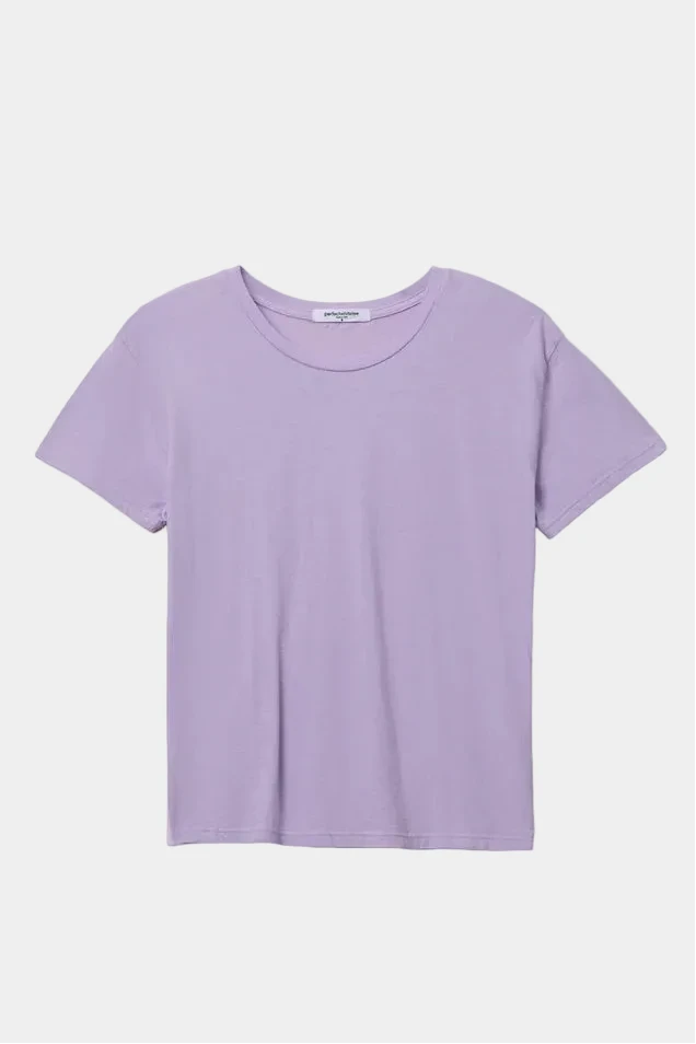 flat lay of perfectwhitetee Harley tee in ultraviolet - East Coast General