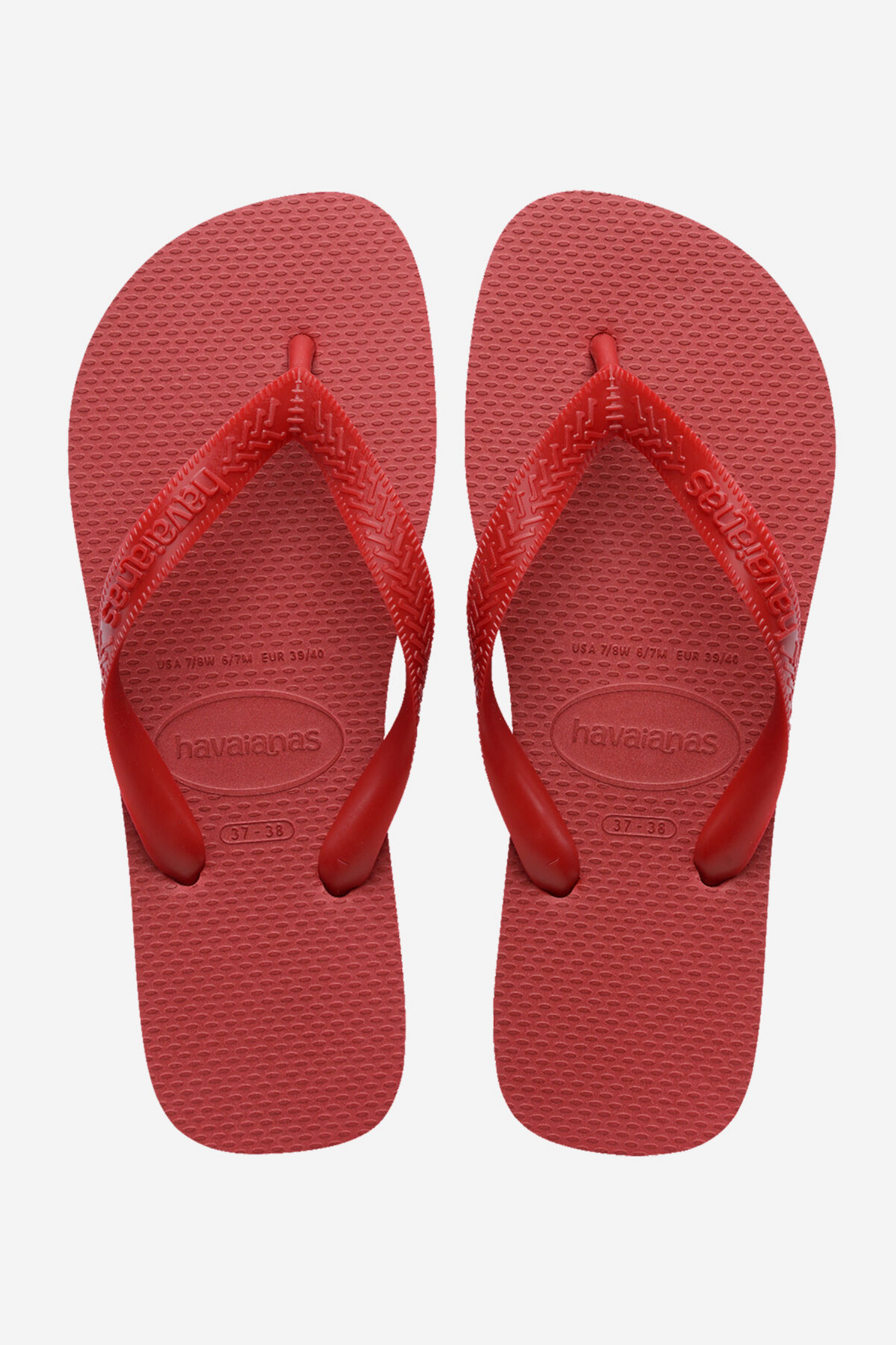 Havaianas Top Flip Flops in Ruby Red – Top View | East Coast General