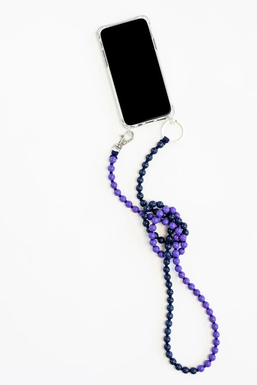 blueberry duo phone necklace