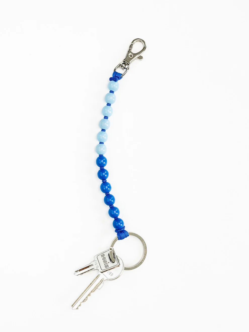 Perlen short keychain - blue - duo