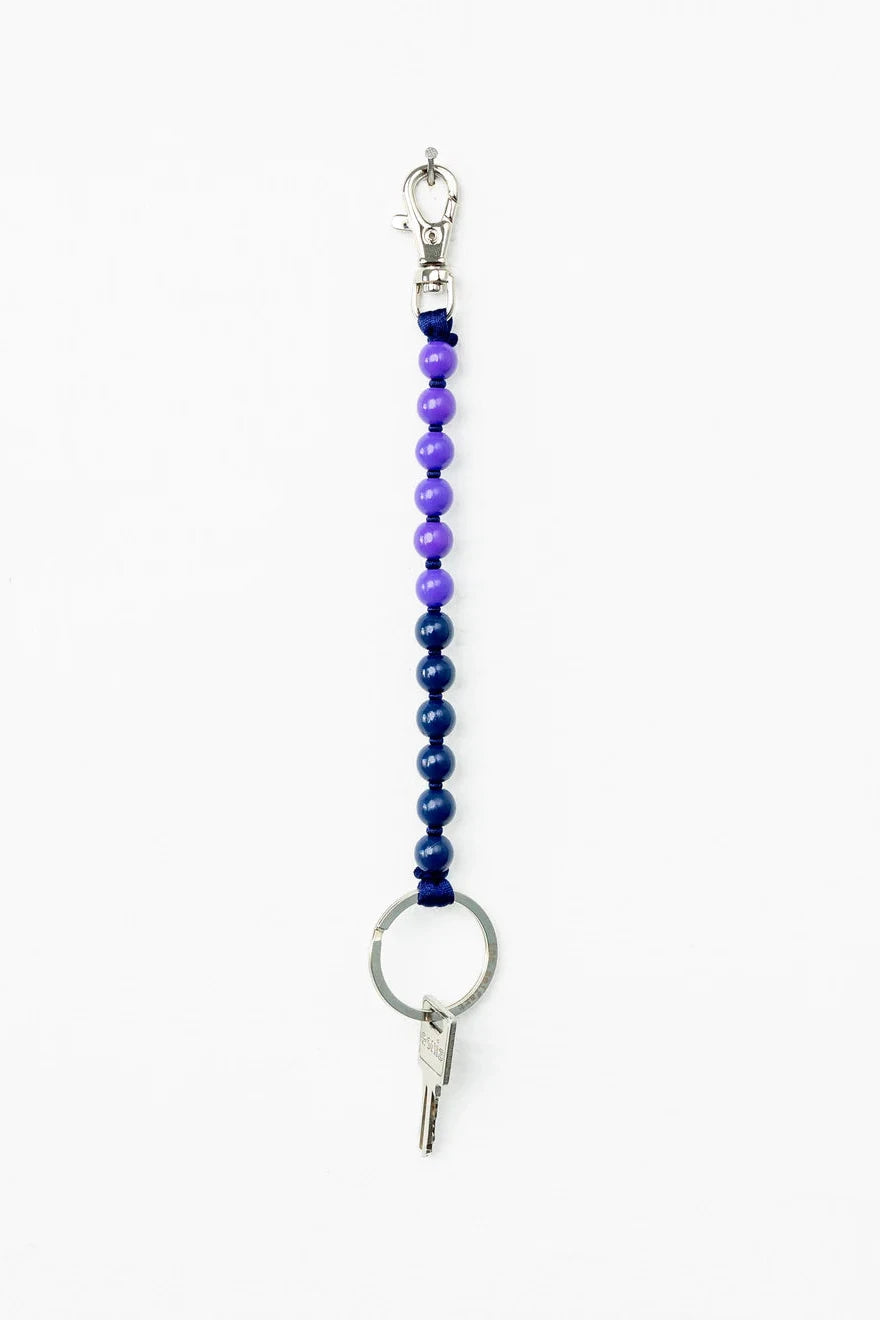 Perlen short keychain - blueberry duo