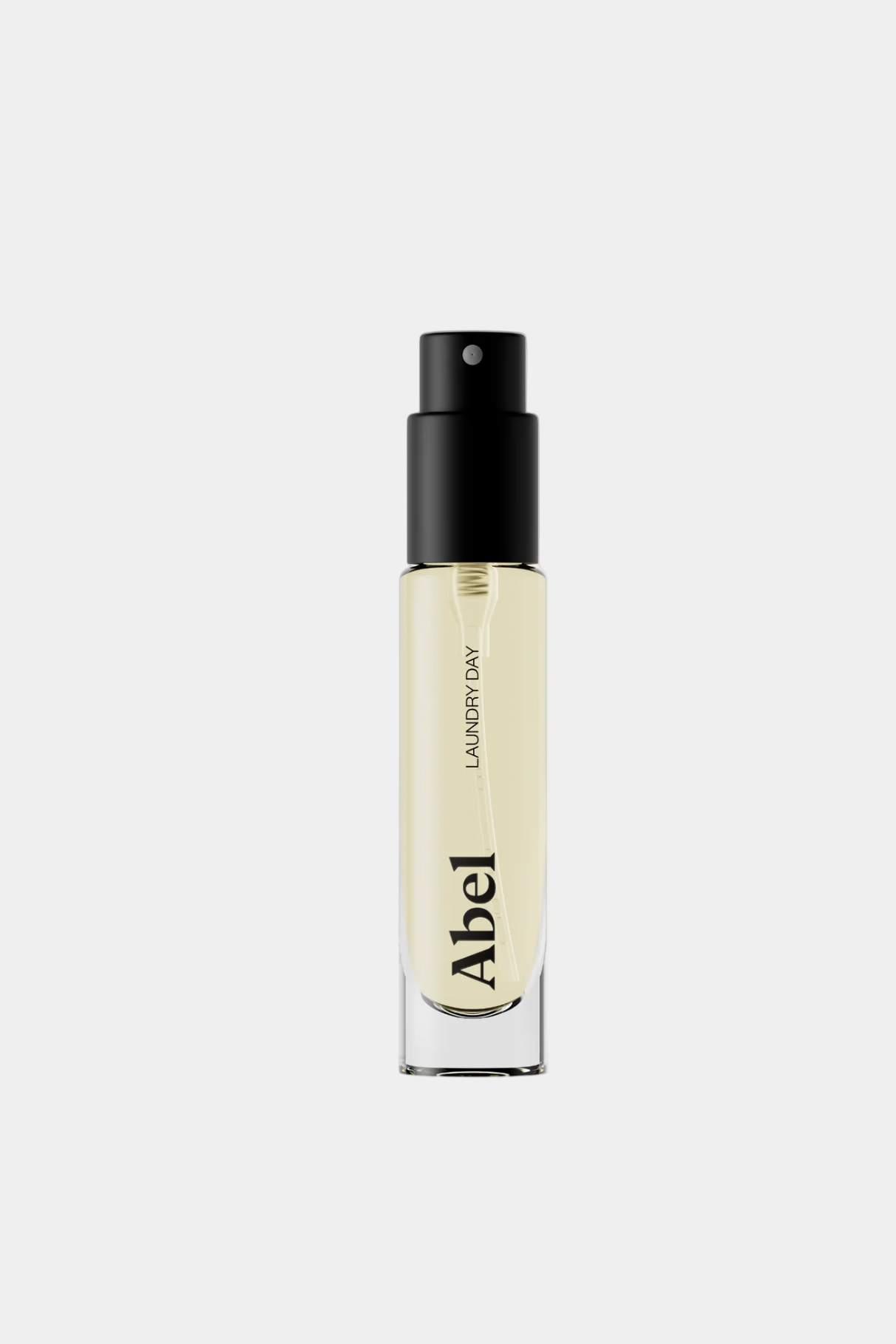 Perfume bottle labeled 'Abel' on a light beige background