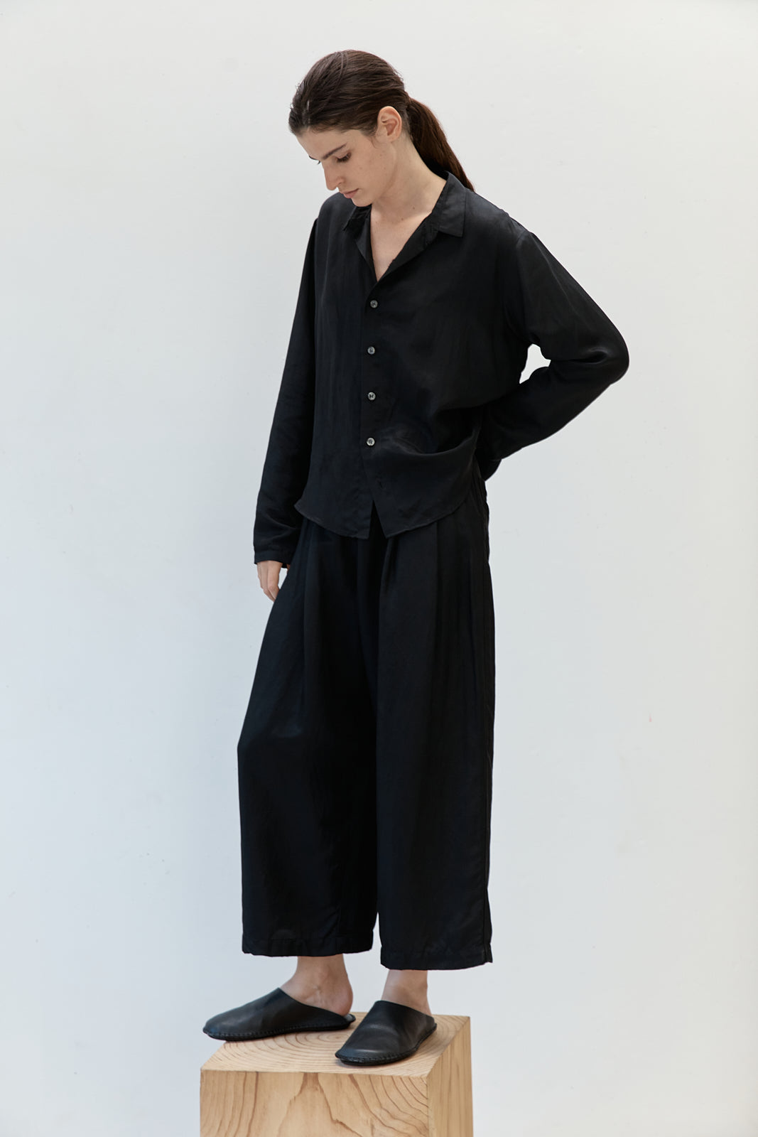 No. 53 Trouser - Black Tencel - east coast general