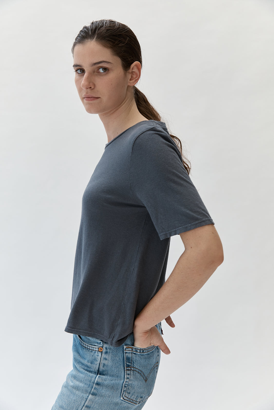 Silverlake cropped tee - Diesel gray - east coast general