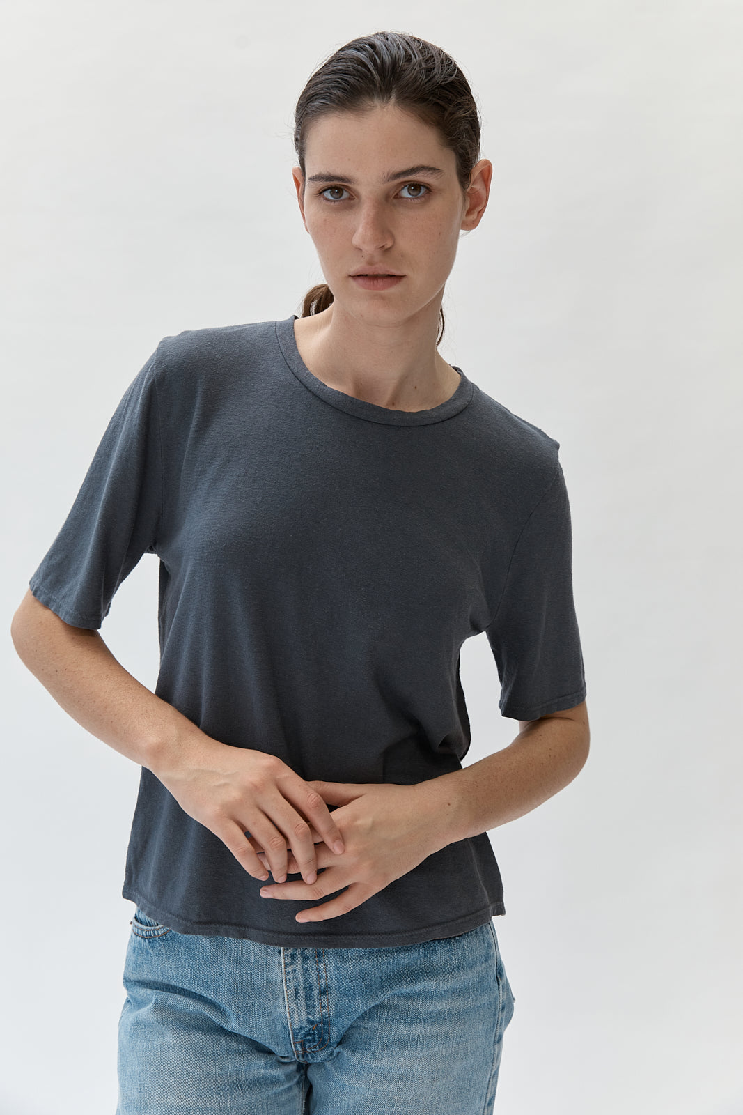 Silverlake cropped tee - Diesel gray - east coast general