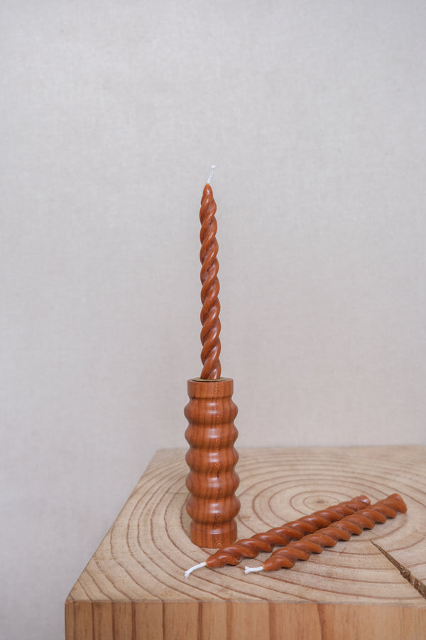 Spiral beeswax candles - Toffee - east coast general