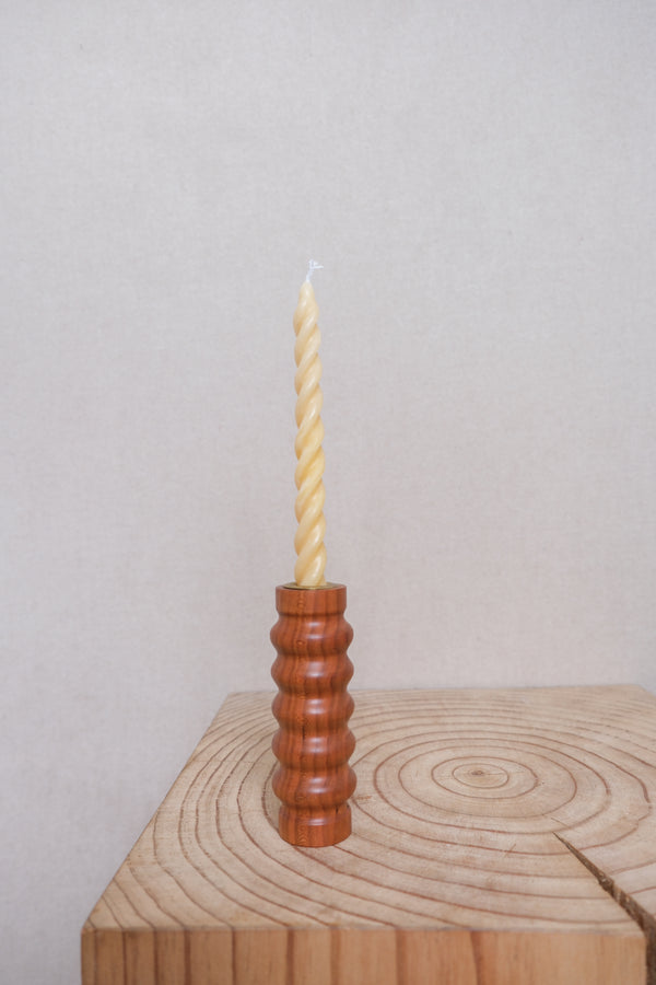 Spiral beeswax candles - Ivory - east coast general