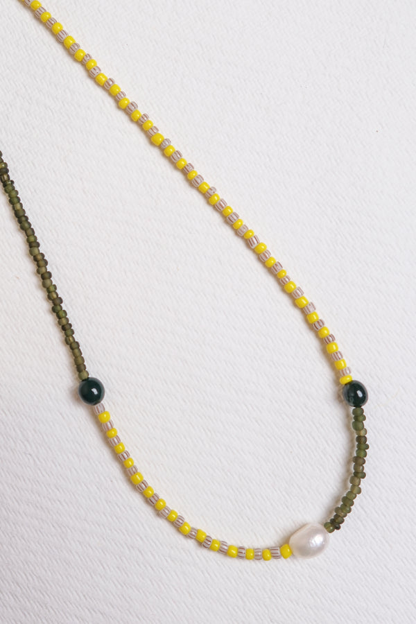 Willow Necklace - Yellow/green - east coast general