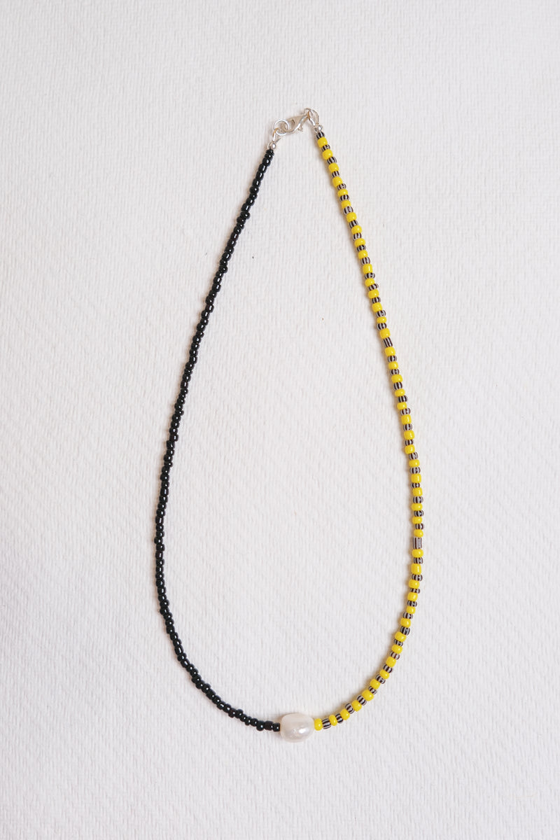 Bea Necklace - Black/yellow - east coast general