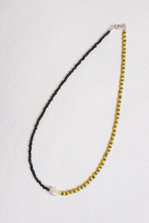 Bea Necklace - Black/yellow - east coast general