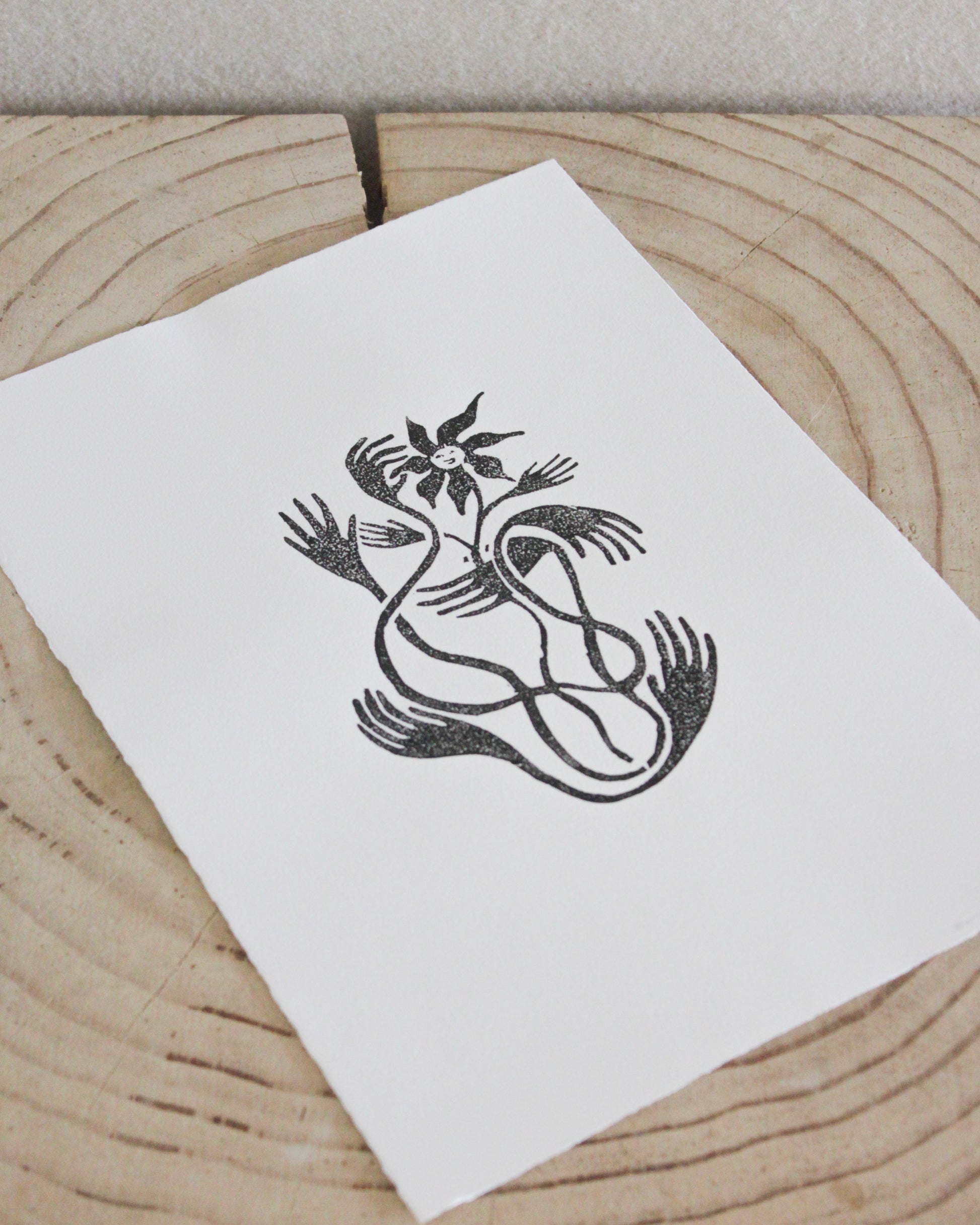 flower hand block print - east coast general