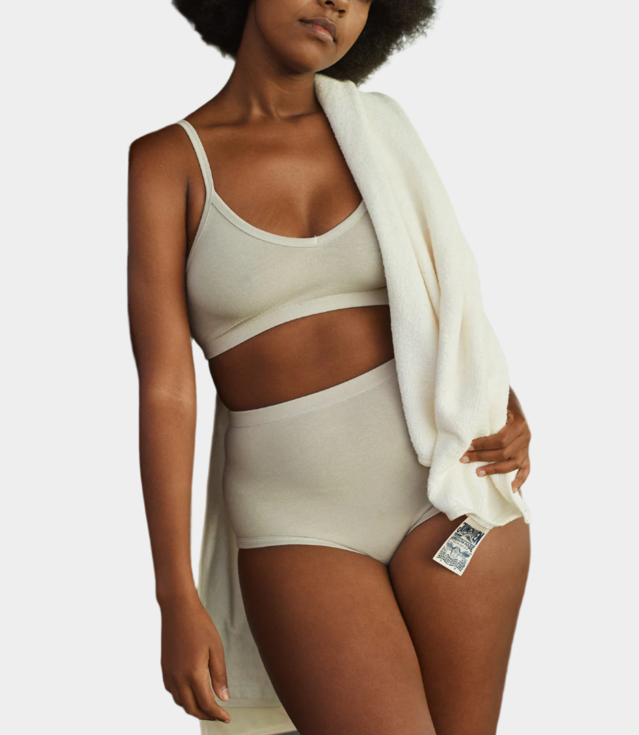 High Waist Brief - Washed White - east coast general