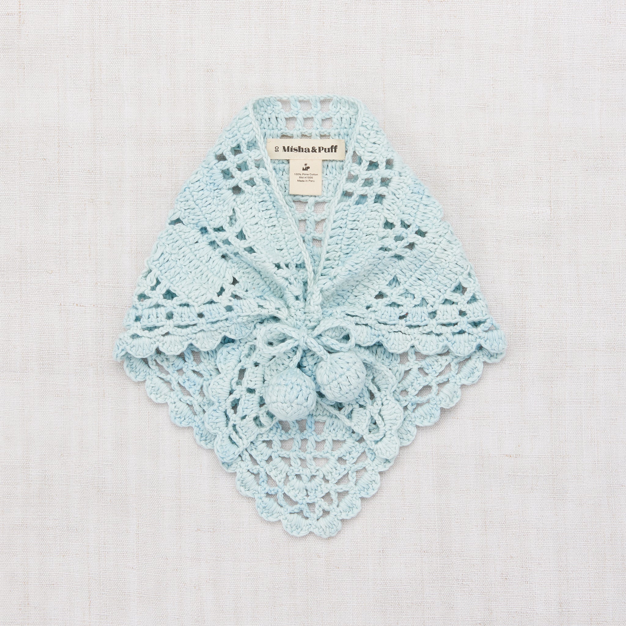 Crochet Kerchief - Steel Blue - east coast general