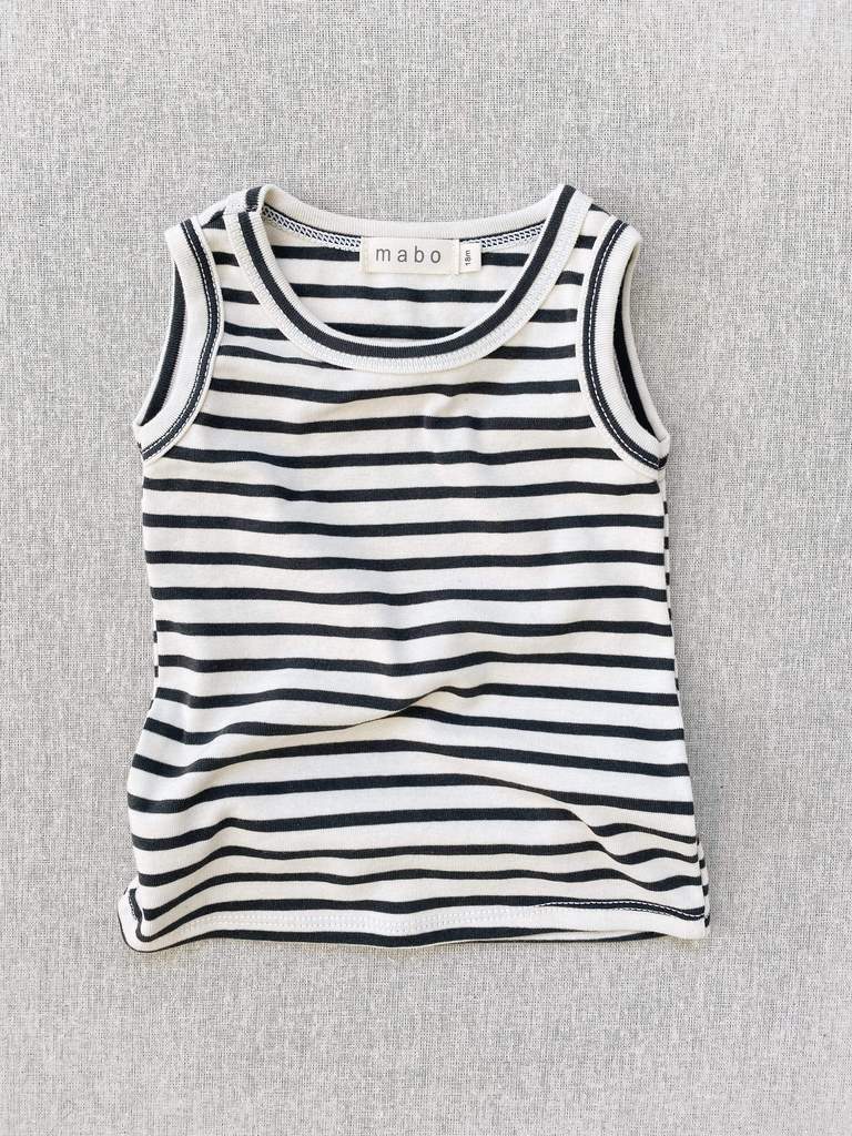 Charcoal striped nautical Tank - east coast general