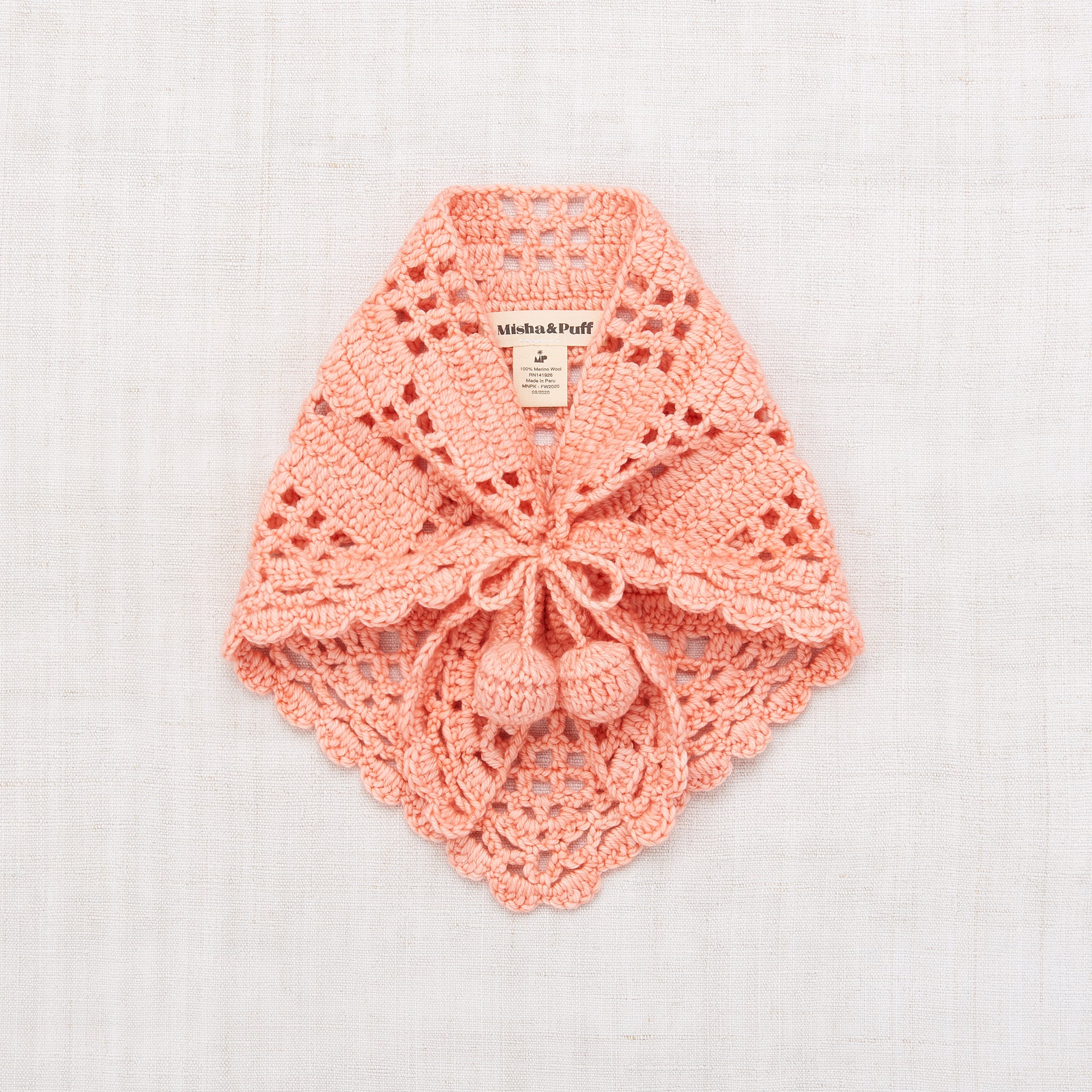 CROCHET KERCHIEF - Grapefruit - east coast general